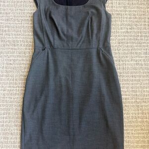 Ann Taylor - The Scoop Neck Sheath Dress in Bi-Stretch Charcoal